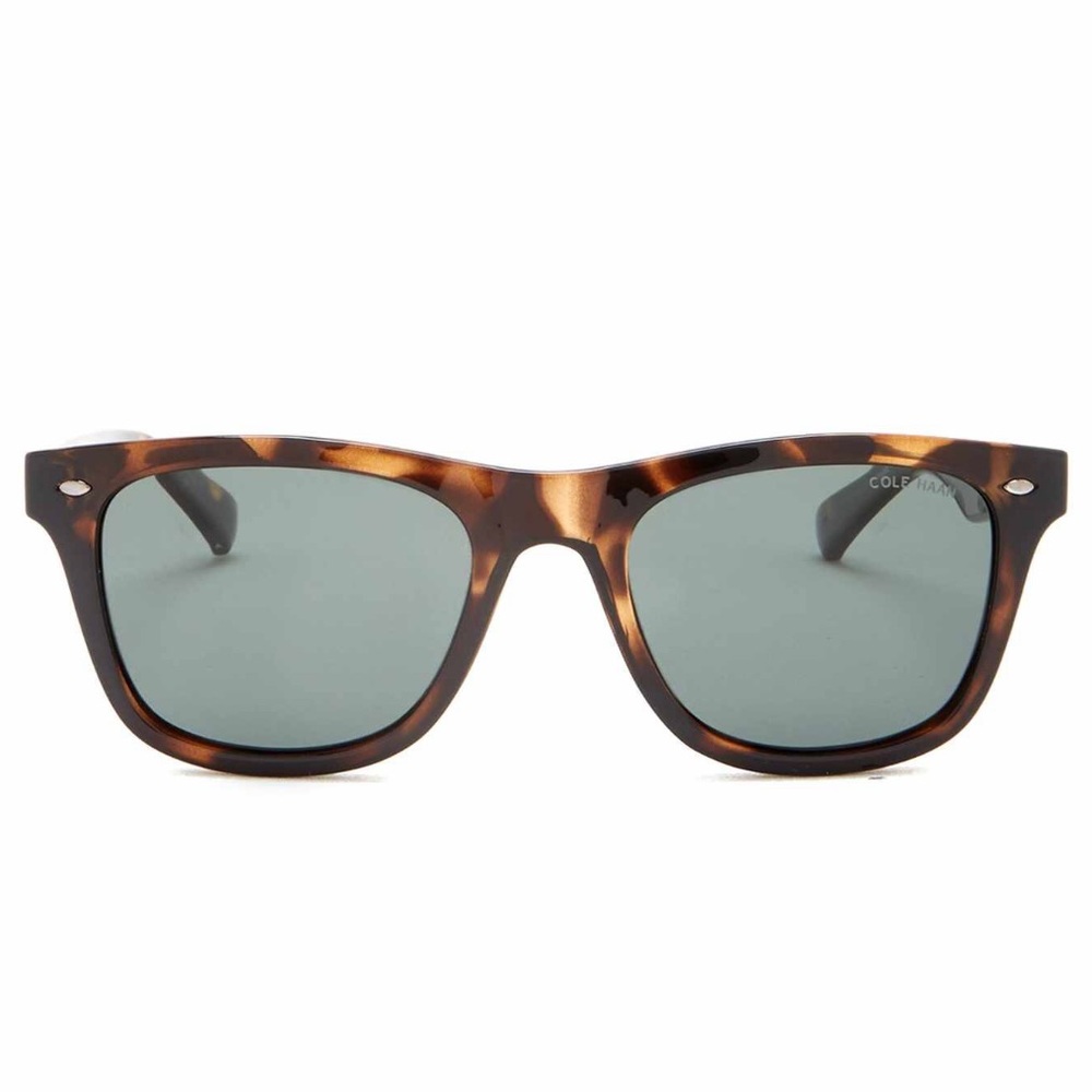 NEW COLE HAAN Brown Tortoise Rectangle Sunglasses - Picture 2 of 5